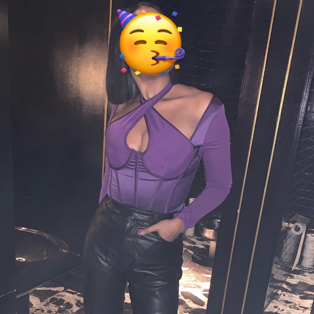 House of CB purple bodysuit